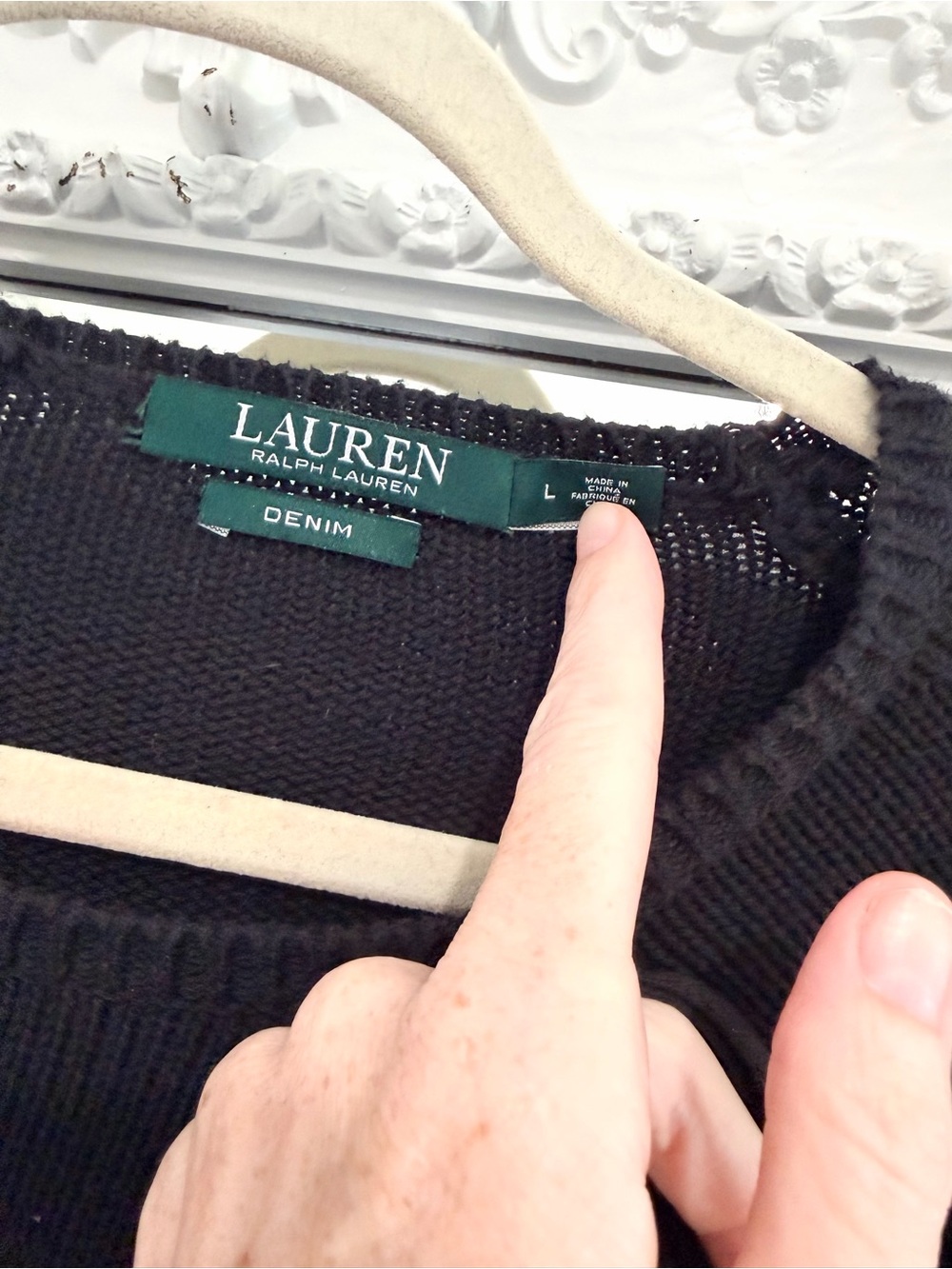 Ralph Lauren Brygida Black Fringe Crewneck Sweater - Picture 5 of 5